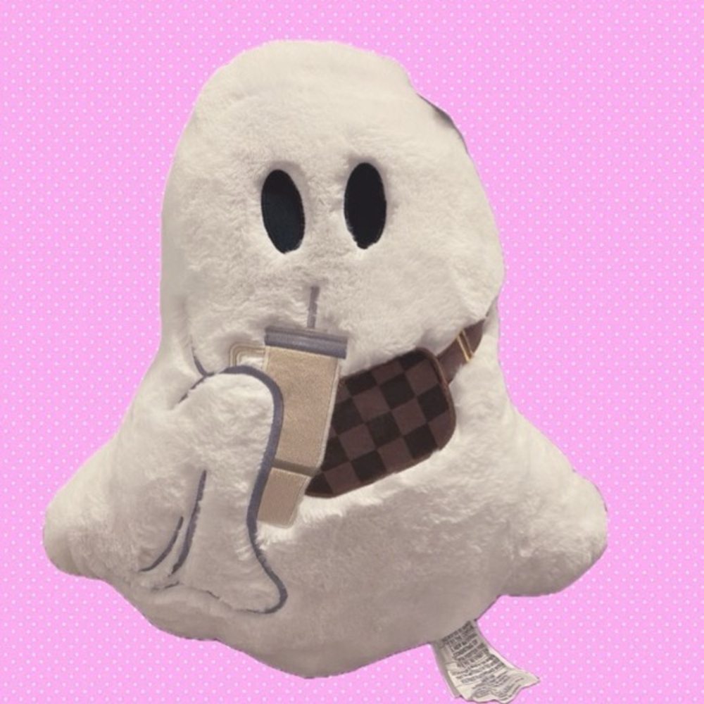 Ghost with LV fanny pack and tumbler